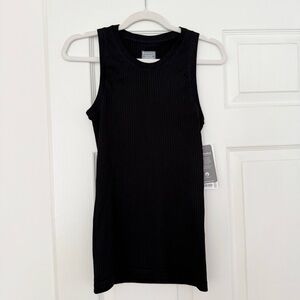 ATHLETA Black Ribbed Tank Top